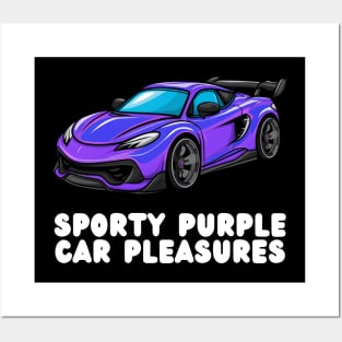 My Super Car Is Purple Posters and Art